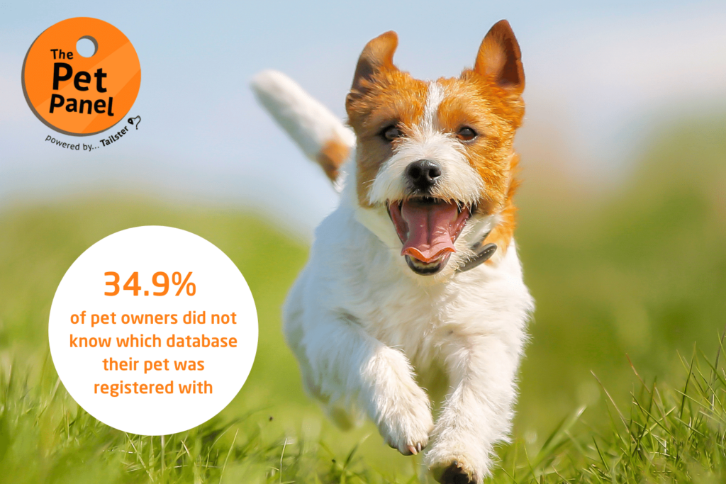 34.9 of pet owners did not know which database their pet was registered with