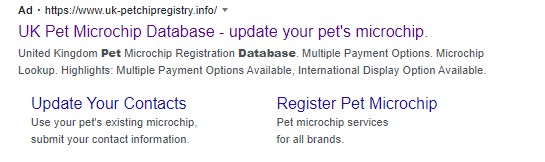 uk pet chip registry scam